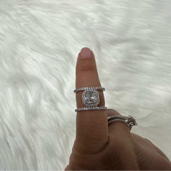 henri bendel Jewelry - NWT Henri Bendel Luxe Asscher Cut Pave Silver Tone Harness Ring Size 5